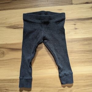 Nordstrom Size 2T Charcoal Gray Ribbed Cotton Leggings